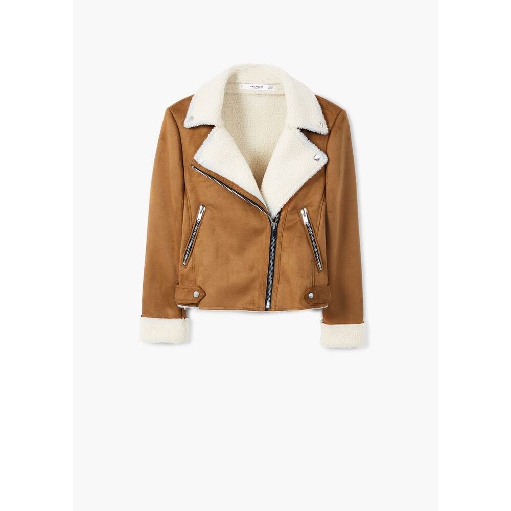 Mango faux suede/shearling jacket. Size small. Worn only a couple of times. - Picture 3 of 7